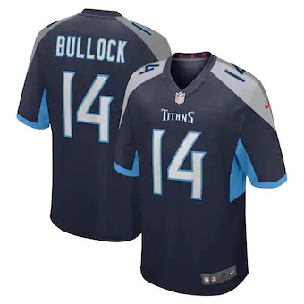 mens nike randy bullock navy tennessee titans game jersey